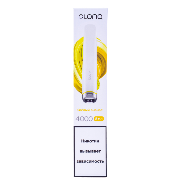 Электронка Plonq Plus Pro Кислый Ананас (4000 Затяжек) 20 Мг в Норильске