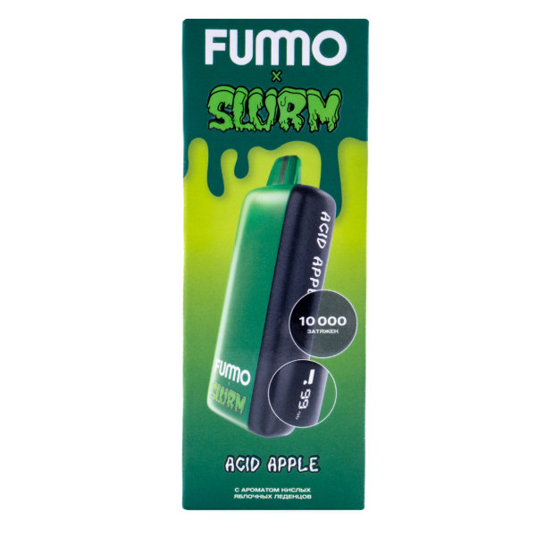 Электронка Fummo Indic Slurm Кислые Яблочные Леденцы (10 000 Затяжек) в Норильске