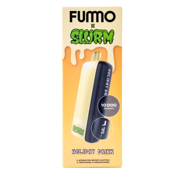 Электронка Fummo Indic Slurm Белая Сангрия С Персиком И Апельсином (10 000 Затяжек) в Норильске