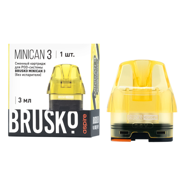 Сменный Картридж Brusko Minican 3, (Жёлтый), 3 Мл, Упак. 1 Шт в Норильске
