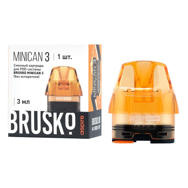 Сменный Картридж Brusko Minican 3, (Оранжевый), 3 Мл, Упак. 1 Шт в Норильске