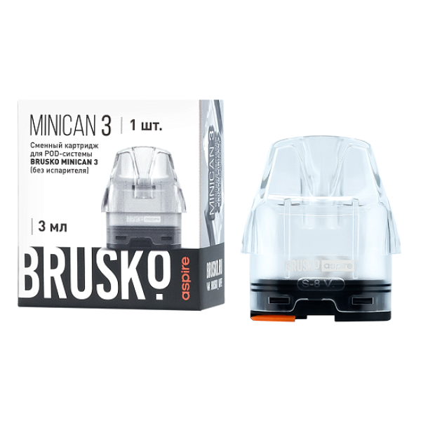 Сменный Картридж Brusko Minican 3, (Прозрачный), 3 Мл, Упак. 1 Шт в Норильске