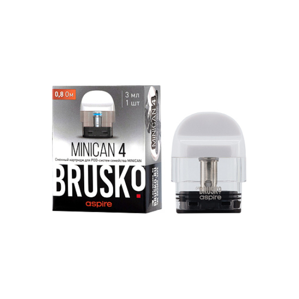 Сменный Картридж Brusko Minican 4 (3Мл) 0,8 Ом, Упак. 1 Шт белый в Норильске