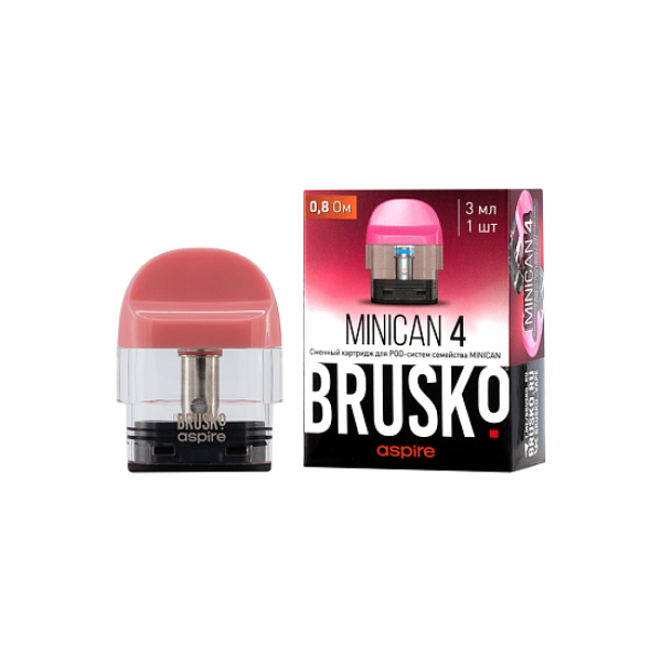 Сменный Картридж Brusko Minican 4 (3Мл) 0,8 Ом, Упак. 1 Шт розовый в Норильске