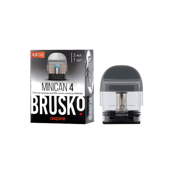 Сменный Картридж Brusko Minican 4 (3Мл) 0,8 Ом, Упак. 1 Шт серый в Норильске