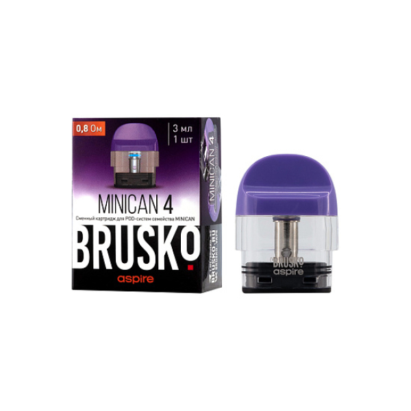 Сменный Картридж Brusko Minican 4 (3Мл) 0,8 Ом, Упак. 1 Шт синий в Норильске