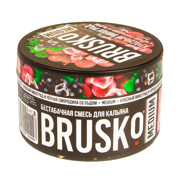 Смесь Brusko Medium Красный Виноград И Чёрная Смородина Со Льдом  250 гр в Норильске