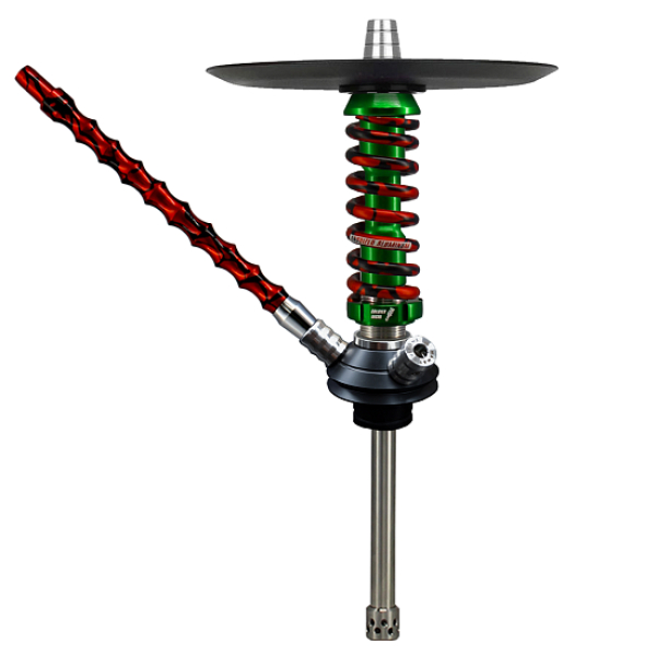 Кальян Mamay Customs Coilovers Micro Зеленый Красный Сплеш  в Норильске