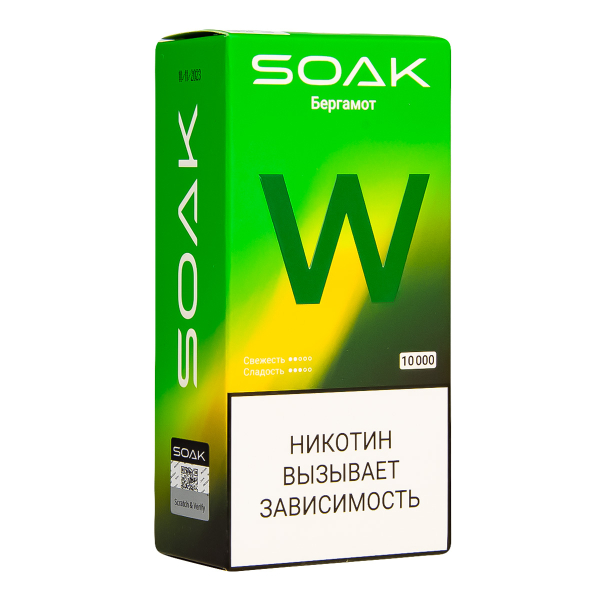 Электронная сигарета Soak W Бергамот 10000 в Норильске