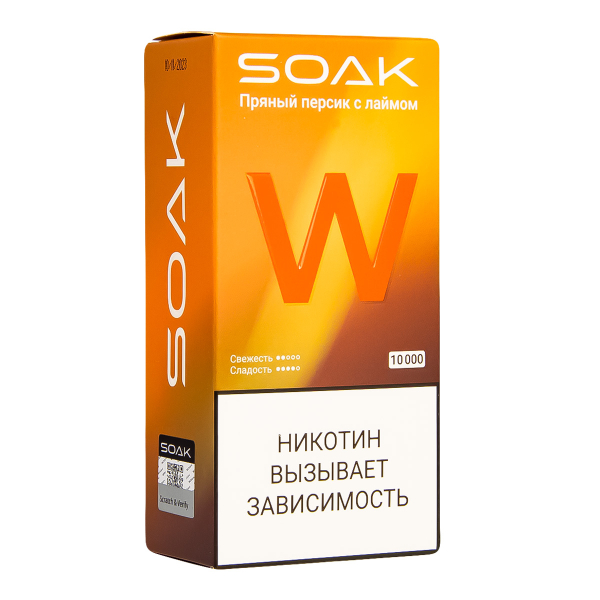 Электронная сигарета Soak W Пряный Персик С Лаймом 10000 в Норильске
