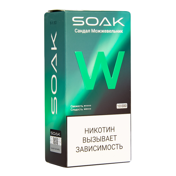Электронная сигарета Soak W Сандал Можжевельник 10000 в Норильске