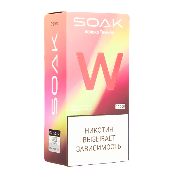 Электронная сигарета Soak W Яблоко Тимьян 10000 в Норильске