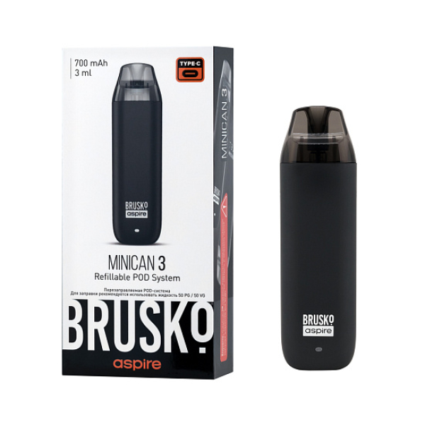 POD-система Brusko Minican 3 Чёрный в Норильске
