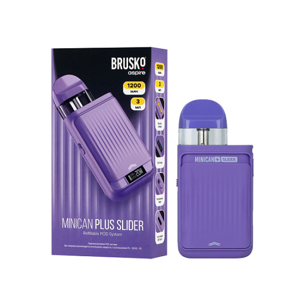 POD-система Brusko Minican Plus Slider Фиолетовый в Норильске