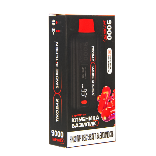 Электронка Tikobar X Smoke Kitchen Solo Клубника Базилик 9000 тяг в Норильске