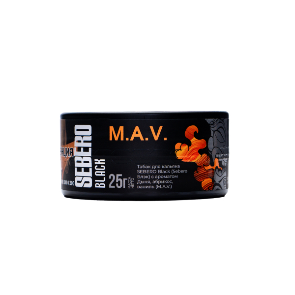 Табак Sebero Black Black M.a.v. 25 грамм в Норильске