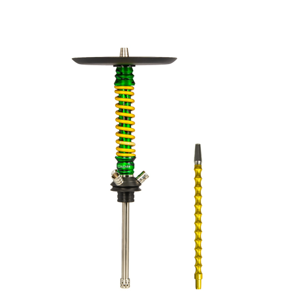 Кальян Mamay Customs Coilovers Mini Зелёный Сплеш Золотой в Норильске