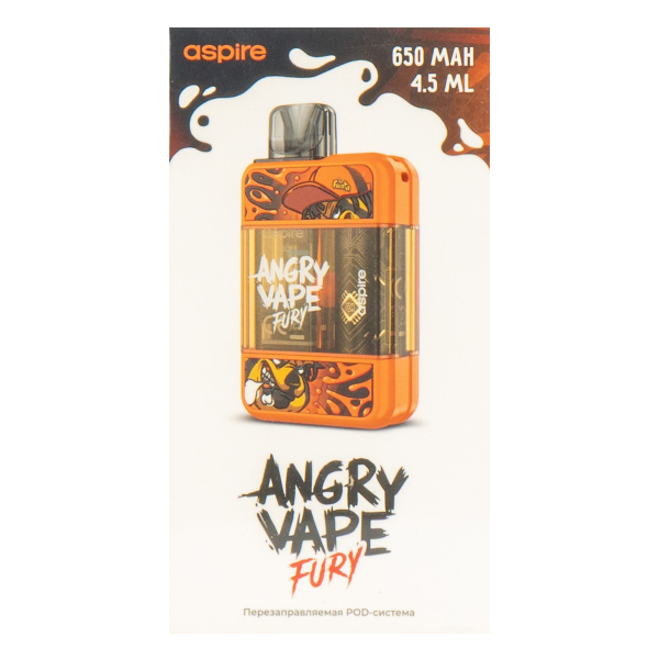 POD-система Brusko Angry Vape Fury 650 Mah Оранжевый в Норильске