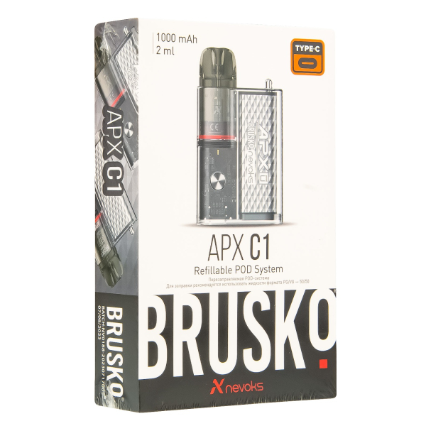 POD-система Brusko Apx C1 Серебристый Кристалл в Норильске