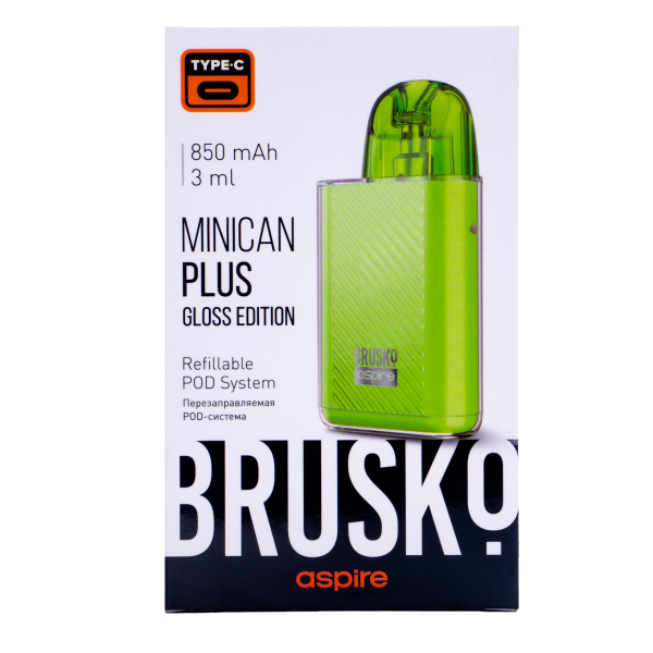 POD-система Brusko Minican Plus Gloss Edition Зелёный в Норильске