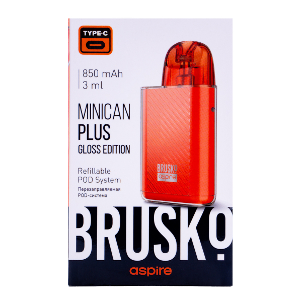 POD-система Brusko Minican Plus Gloss Edition Красный в Норильске