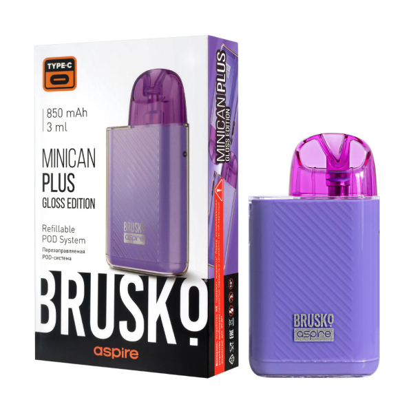 POD-система Brusko Minican Plus Gloss Edition Фиолетовый в Норильске