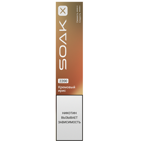 Электронка Soak X  Кремовый Ирис 2200 затяжек в Норильске