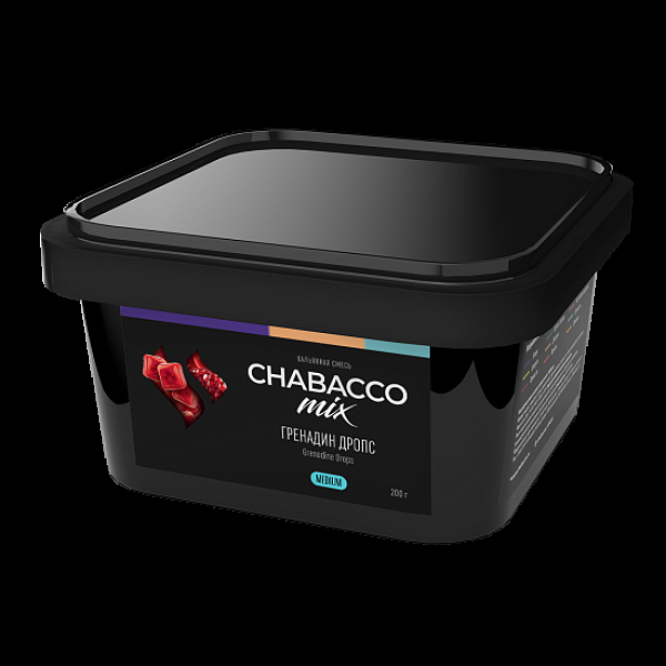 Бестабачная смесь Chabacco Mix Grenadine Drops Гренадин Дропс  Medium 200 грамм в Норильске
