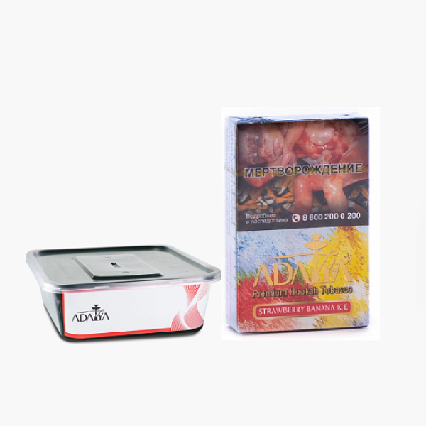 Табак Adalya Strawberry Banana Ice Клубника Банан Лёд 200 грамм в Норильске
