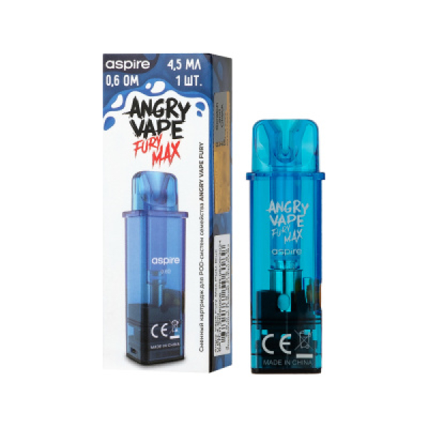 Картридж Angry Vape Fury Max Синий 45 мл 0.6 Ом ( 1 шт.) в Норильске