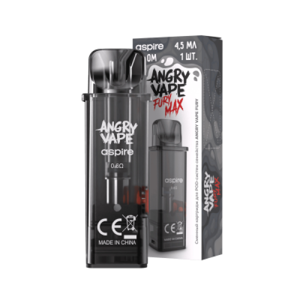 Картридж Angry Vape Fury Max Чёрный 45 мл 0.6 Ом ( 1 шт.) в Норильске