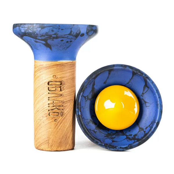 Чаша Облако Flow Yellow On Blue Black Marble в Норильске