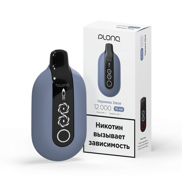 Электронка Plonq Ultra Черника Хвоя 12000 затяжек в Норильске