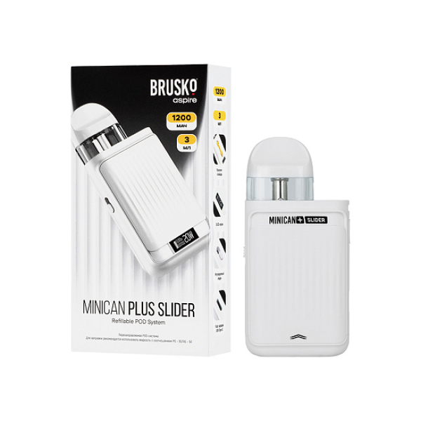 POD-система Brusko Minican      Plus Slider Белый в Норильске