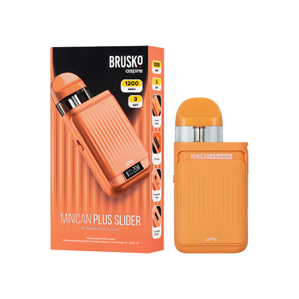 POD-система Brusko Minican      Plus Slider Оранжевый в Норильске