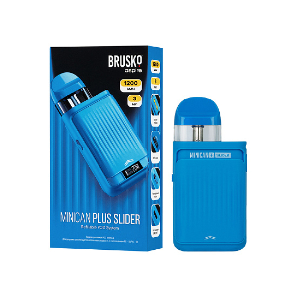 POD-система Brusko Minican      Plus Slider Синий в Норильске