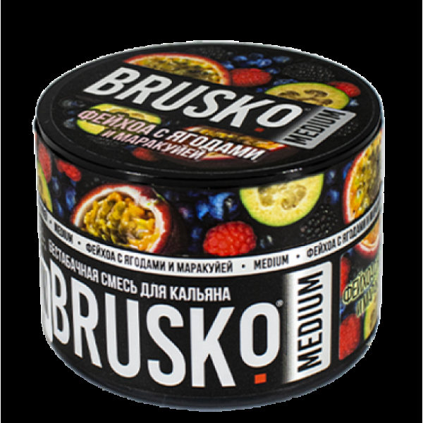 Бестабачная смесь Brusko Zero Фейхоа С Ягодами И Маракуйей 50 грамм в Норильске