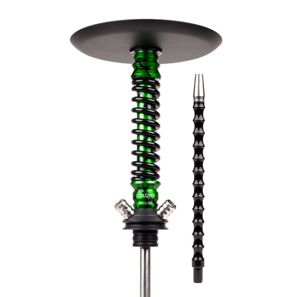 Кальян Mamay Customs Coilovers Mini Anod Green Splash Черный Глянец в Норильске