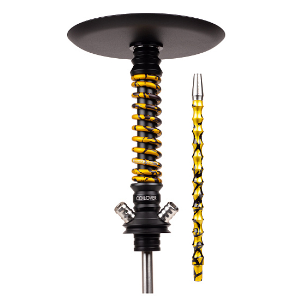 Кальян Mamay Customs Coilovers Mini Anod Черный Матовый Gold Splash в Норильске