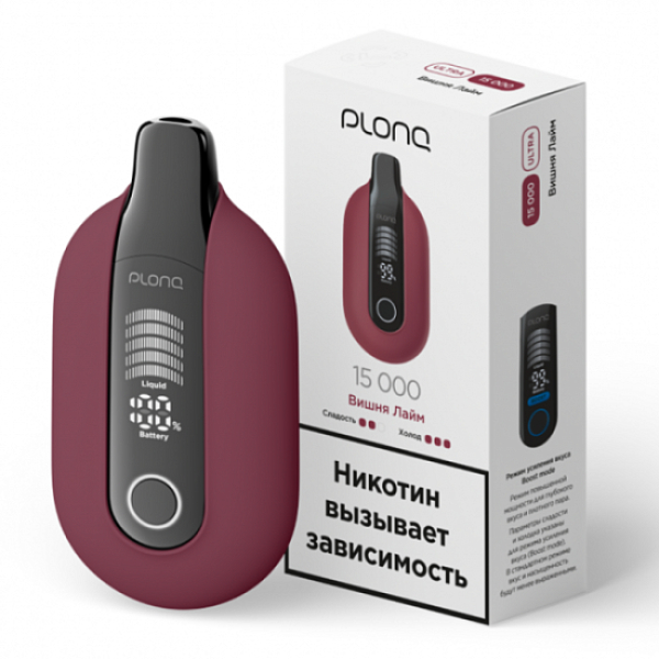Электронная сигарета Plonq Ultra Вишня Лайм 12000 затяжек в Норильске